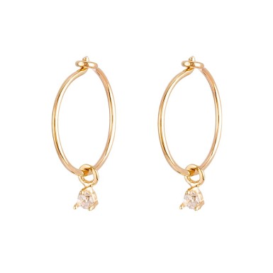 Pendientes de Aro con Circonitas en Oro de 9K