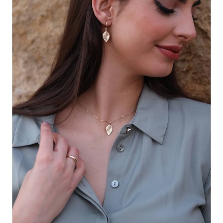 Leaf Pendant in 9K Gold