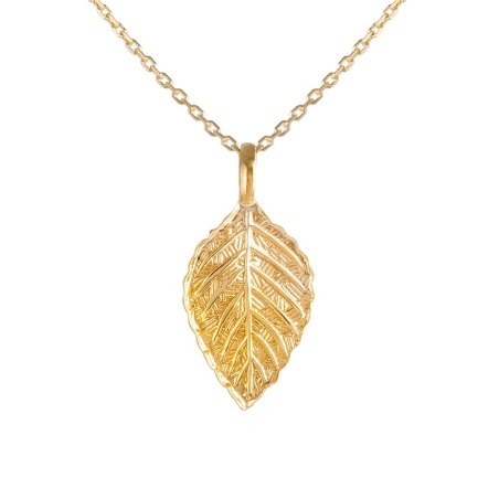 Leaf Pendant in 9K Gold
