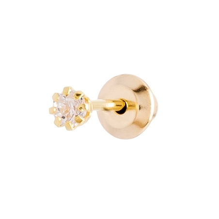 Piercing Circonita Grande en Oro de 9K