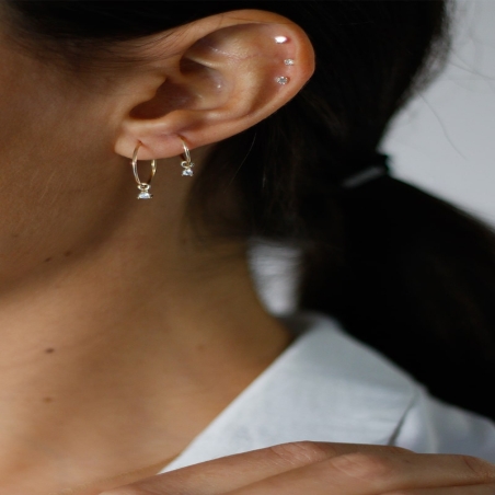 Piercing Circonita Grande en Oro de 9K