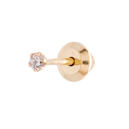 Piercing Circonita en Oro de 9K