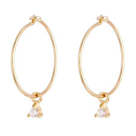 Pendientes de Aro con Circonitas en Oro de 9K