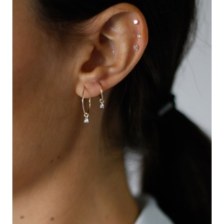 Pendientes de Aro con Circonitas en...