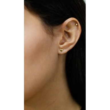 Heart Earrings in 9K Gold 2