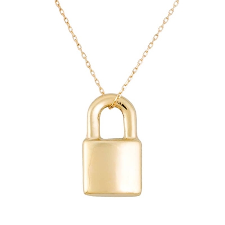 9K Gold Padlock Pendant