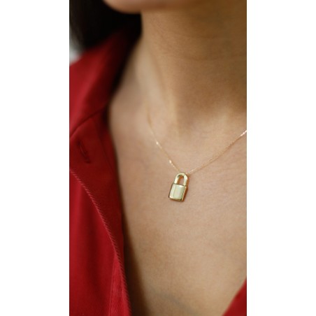 9K Gold Padlock Pendant