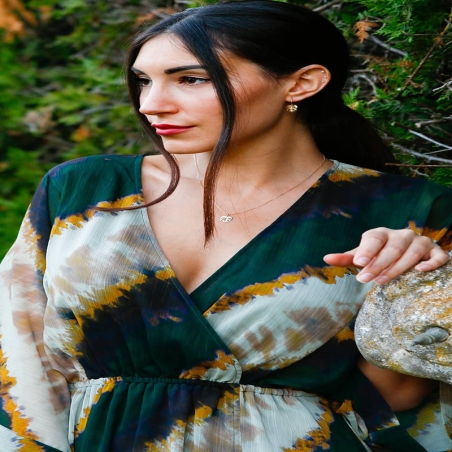 Pendientes Aro Hoja de Adán en Oro de 9K