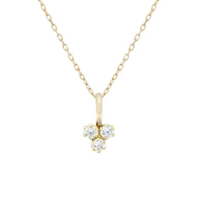 Clover Zirconia Pendant in 9K Gold