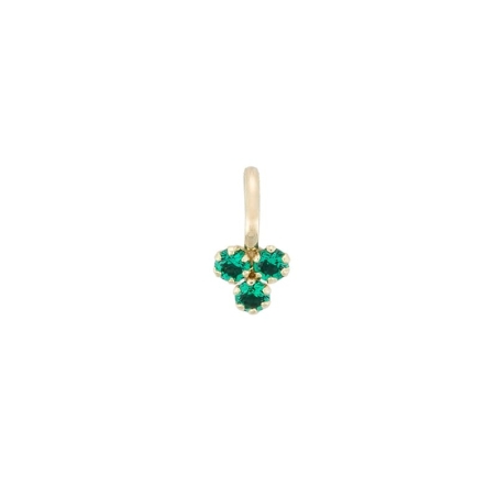 Emerald Clover Pendant in 9K Gold