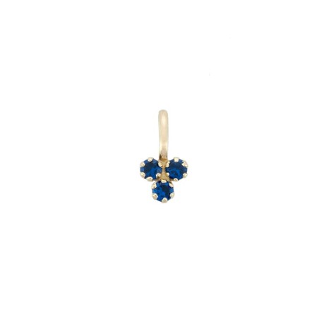 Sapphire Clover Pendant in 9K Gold