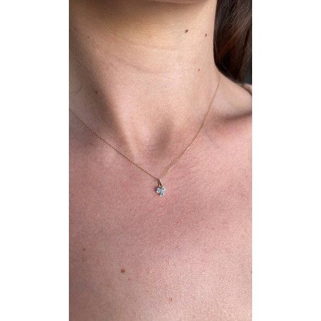 Colgante Trébol Circonita Grande en...