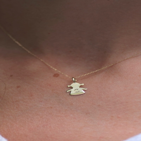 Girl Pendant in 9K Gold