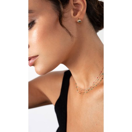 Half Flat Hoop Earrings in 9K Gold