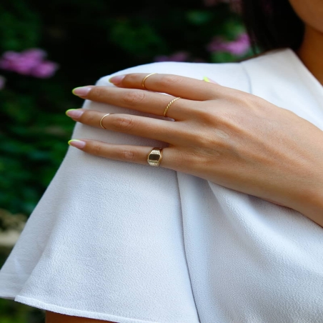 9K Gold Braided Thread Ring