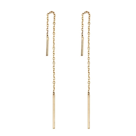 Pendientes Cadena en Oro de 9K