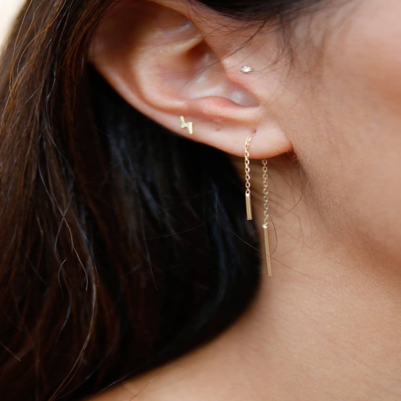 Pendientes Cadena en Oro de 9K