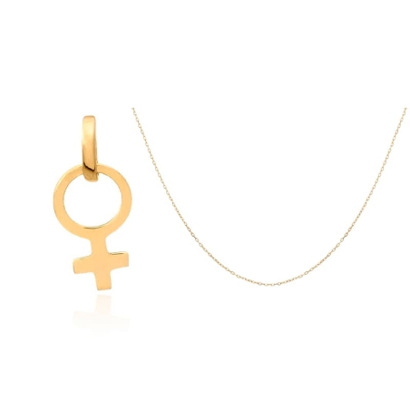 Women's Symbol Pendant 9K Gold