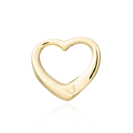 Hollow Heart Pendant 9K Gold