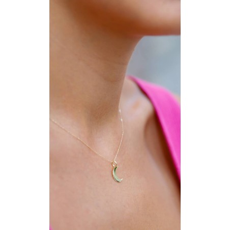 9K Gold Moon Pendant
