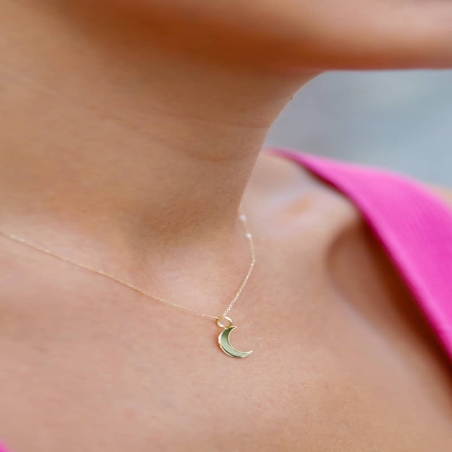 Colgante Luna Oro de 9K