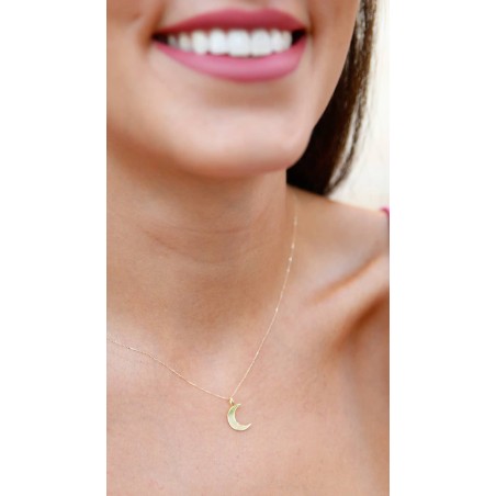 Colgante Luna Oro de 9K