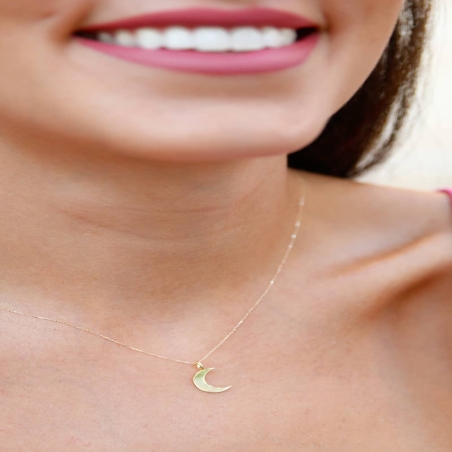 Colgante Luna Oro de 9K