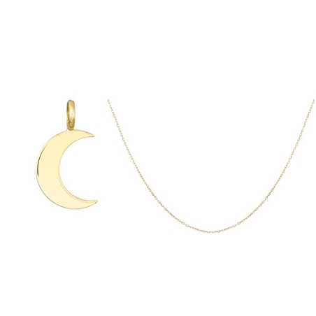 9K Gold Moon Pendant