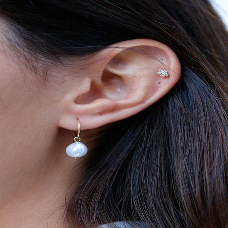 Pendientes Aro con Perla