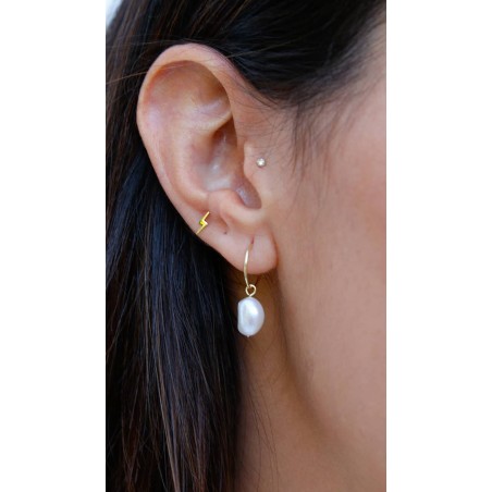 Piercing Lightning Bolt in 9K Gold