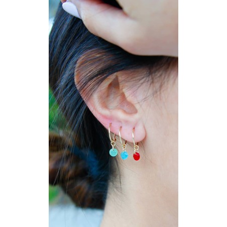 Pendientes Aro con Circonita color...