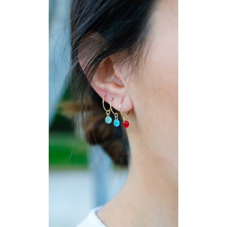 Pendientes Aro con Circonita color...