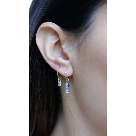 Pendientes Aro con Circonitas Color...