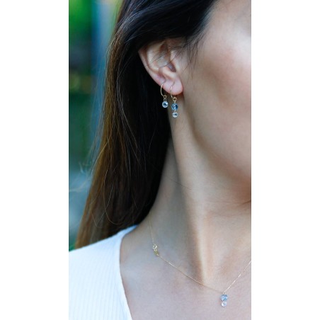 Pendientes Aro con Circonitas Color...