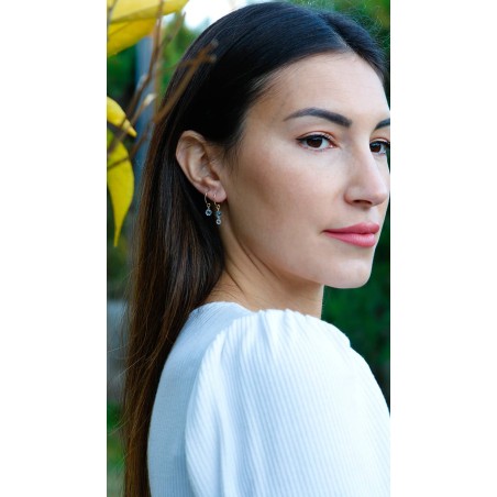 Pendientes Aro con Circonitas Color...