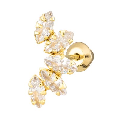 Climbing Zirconia Piercing in 9K Gold