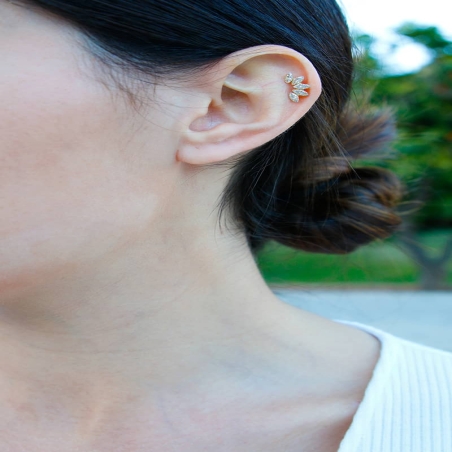 Piercing Circonitas Trepador en Oro de 9K