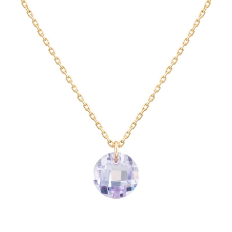Lilac Zirconia Pendant in 9K Gold