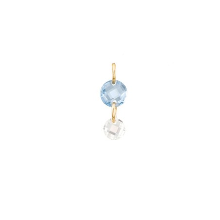 Blue and White Zirconia Pendant in 9K...