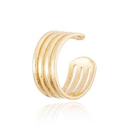 Hoop Earrings with Blue and White Zircons in 9K Gold (copia) (copia)