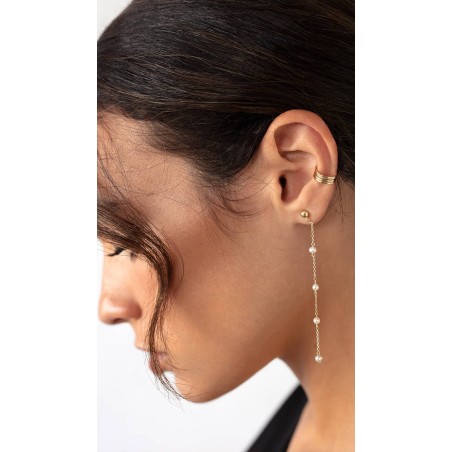 Hoop Earrings with Blue and White...