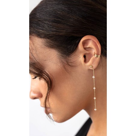 Pendientes Bola con Cadena de Perlas...