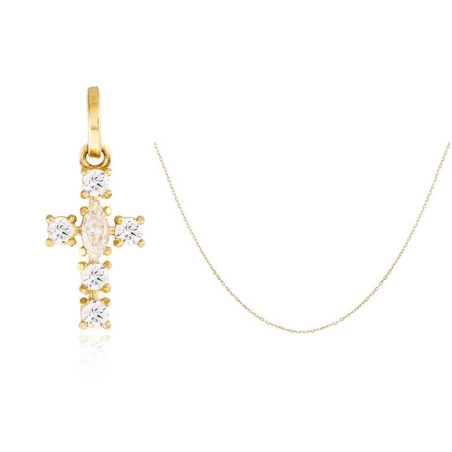 Gold Cross Ball Pendant (copia)