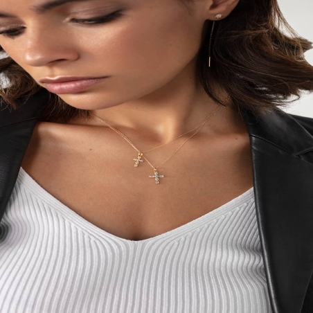 Gold Cross Ball Pendant (copia) (copia)