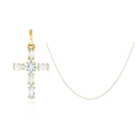 Gold Cross Ball Pendant (copia) (copia)