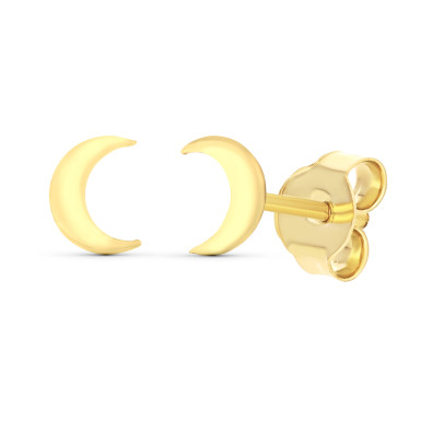 Pendientes Luna en Oro 9K