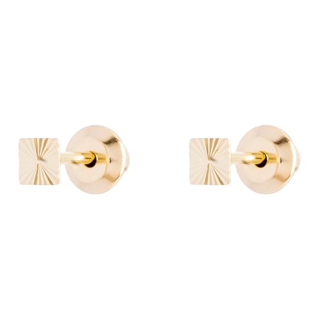 Piercing in 9K Gold Square Matted Square