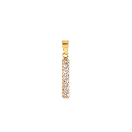 Zirconia Bar Pendant in 9K Gold