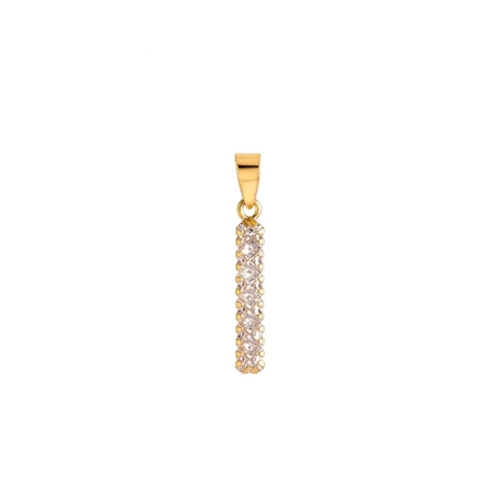 Zirconia Bar Pendant in 9K Gold