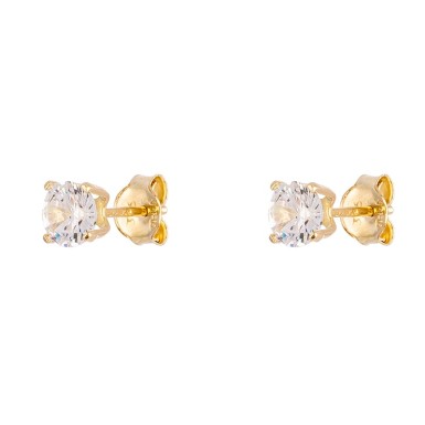 Pendientes Garra y Circonita en Oro de 9K